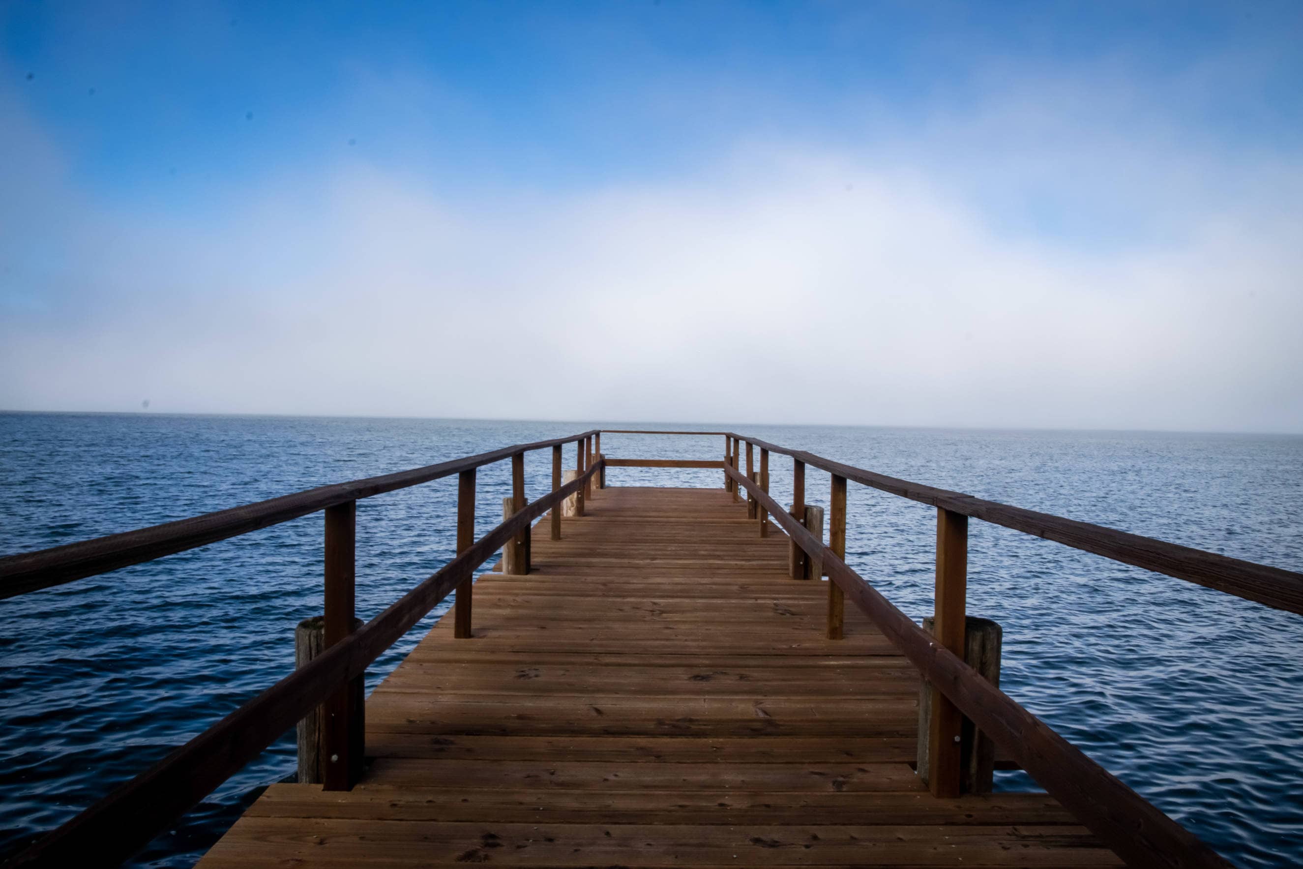 Dock and clouds